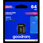 microSD GoodRAM 64GB class 10 UHS I + adpter, ret. blister