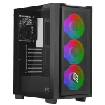 CASE MID-TOWER NO PSU SMASH S102 1U3 2U2 3*FANARGB VETRO BK