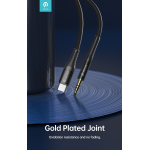 Cavo Audio placato oro da Tipo-C a Jack 3.5mm lunghezza 1 mt