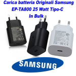 Caricatore EP-TA800EBE Samsung USB-C 25 Watt Nero in Bulk