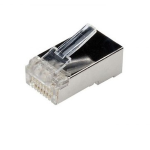 PLUG RJ45 RETE CAT.6 FTP TRANSPARET CONF. 10PCS ADJ