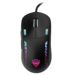 NOUA MOUSE GAMING LOOP CAVO USB NERO E GRAFICHE ROSA/AZZURRO 9 PULSANTI