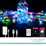 Corda in PVC di Luci Decorative Smart RGB-IC OUTDOOR Wi-Fi + Bluetooth 10M IP65