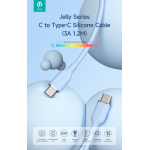 Cavo silicone Jelly da Tipo-C a Tipo-C 3A 60W 1.2M Bianco